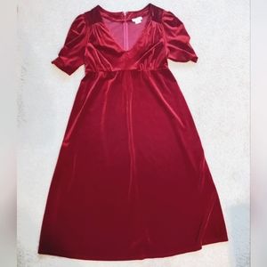 Ingrid & Isabel XS Maternity Red Velour Dress